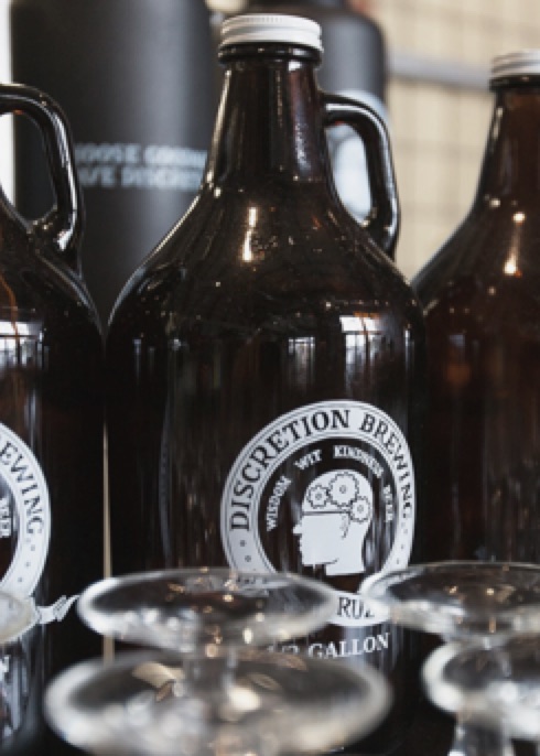 Discretion Brewing Growlers